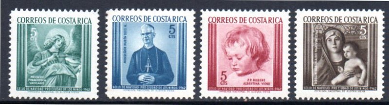 COSTA RICA RA12-RA15 MNH SCV $2.80 BIN $1.50 RELIGION