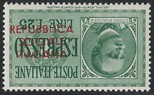 1944 Repubblia Sociale L. 1,25 espresso variety MNH Sassone n. 21Ga