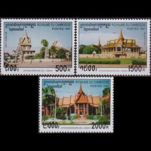 CAMBODIA 1997 - Scott# 1645-7 ASEAN 30th. Set of 3 NH