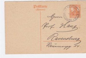 Germany Pischbach 1917 to Ravenburg postal stationary stamps card R21319
