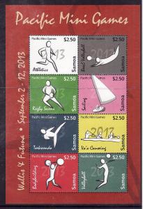 Samoa-Sc#1160-Unused NH sheet-Sports-Pacific Mini Games-2013-