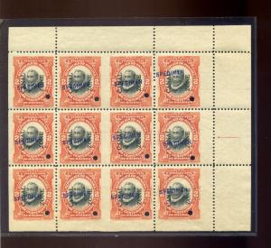 Canal Zone Scott #39cS Var Mint Specimen Booklet Pane of 12 Stamps (CZ39-bpS)