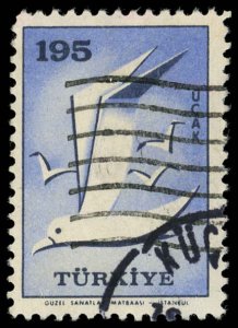 TURKEY Sc C37 F-VF/USED -1959 195k -  Gulls, Birds