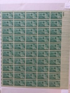 US,993,1016,1020,997,1005,1018,MNH VF,6 FULL SHEETS,1950'S COLLECTION