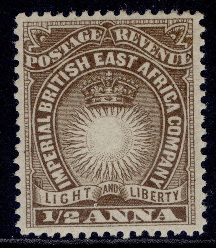 BRITISH EAST AFRICA QV SG4b, ½a deep brown, M MINT.