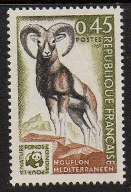 France 1969 Bighorn Sheep VF MNH (1257)