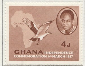 1957 GHANA 4d MH* Stamp A4P41F40127-