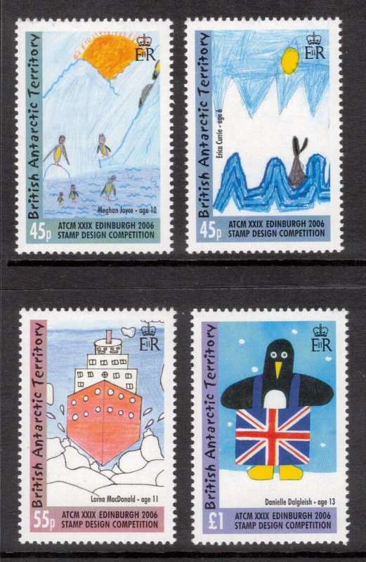 BRITISH ANTARCTIC 2006 Children's Stamp Design; Scott 365-68, SG 415-18;...