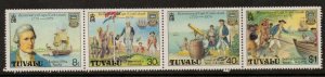 TUVALU SG123/6 1979 DEATH BICENTENARY OF CAPTAIN COOK MNH