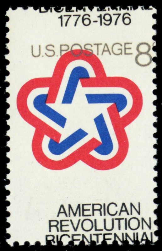 1432, Mint NH Color Shift Error 8¢ Bicentennial Stamp - Stuart Katz