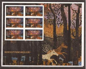 2012 Sweden -Sc 2694 - MNH VF - Mini Sheet of 6 - Textile Art