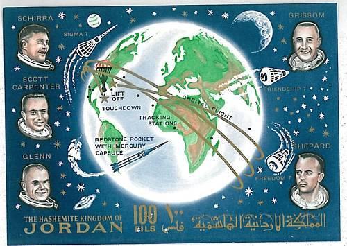 STAMPS: JORDAN 1964 ASTRO MICHEL BLOCK #9