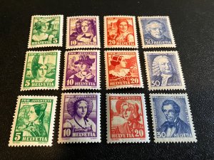 Switzerland Scott B65-76 Mint
