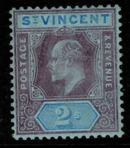 ST.VINCENT SG91 1909 2/= PURPLE & BRIGHT BLUE/BLUE MTD MINT
