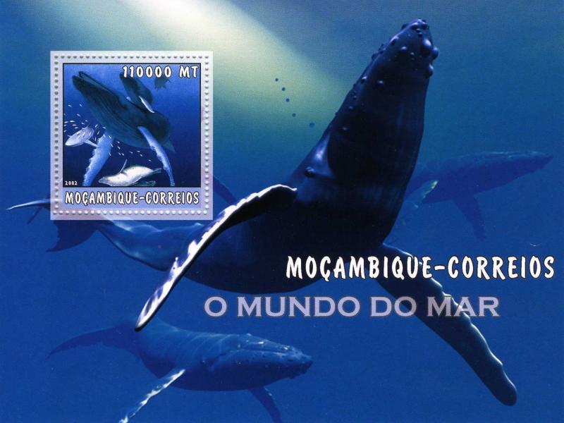 Mozambique 2002 Marine Life Shark s/s Perforated mnh.vf