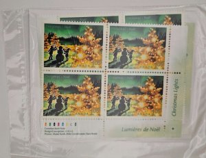 Canada 2001 Christmas Lights #1924 Set of Corner Inscription Blocks