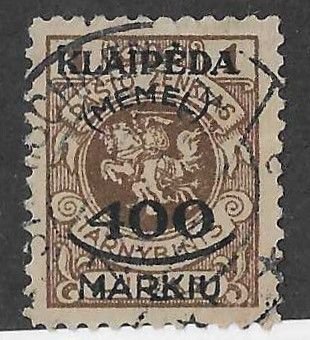 Memel Sc #N5 400m overprint used VF