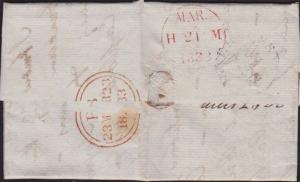 GB SCOTLAND 1833 folded entire INVERNESS via Edinburgh to London............7254