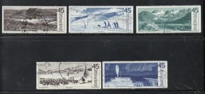 Sweden Sc 853-857 1970 Arctic Circle stamp set used