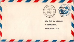 United States New York Air Mail Field New York 1929 RMS in duplex  DPO  5c Mo...