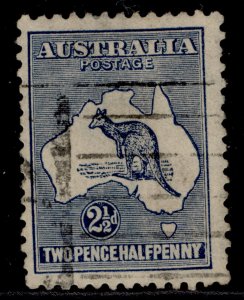 AUSTRALIA GV SG36b, 2½d deep indigo, USED.