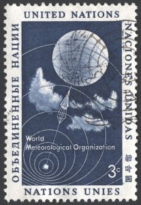 SC#49 3¢ United Nations: World Meteorlogical Organization (1957) Used