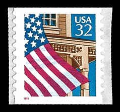 PCBstamps   US #2915A 32c Flag over Porch,coil, small red, MNH, (20)