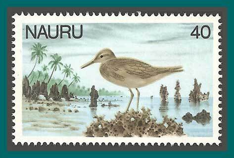 Nauru 1978 Definitives, 40c Wandering Tattler Bird, MNH 177,SG186