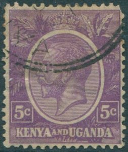 Kenya Uganda and Tanganyika 1922 SG77 5c dull lilac KGV FU (amd)