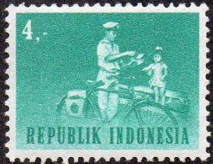 Indonesia 631 - Mint-NH - 4r Mail Delivery Bike (1964) (cv $0.30)