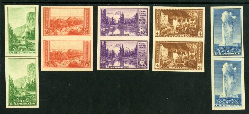 US 756-765 MNH XF N.G.A.I. VERT PAIRS SET $31.00 BIN $15.00