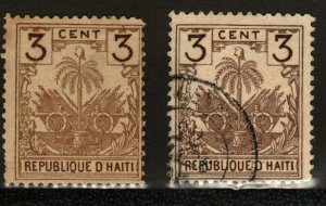 Haiti #40 MH and used (2 stamps)