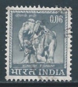 India #409 Used 6p Konarak Temple Elephant