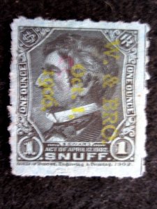 US - SNUFF STAMP - 1 OZ - SERIES 1902