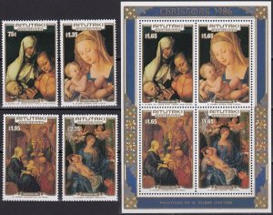 AITUTAKI 1986 Famous Paintings by Durer (4v + 1ms) MNH CV$30