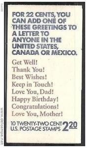 US Scott # 2267 - 2274 / 2274a /  BK155 / Special Occasio...