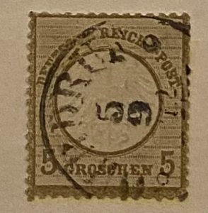 [AG] Germany 1872 Sc #6 Mi 6 USED Small Shield Mi-CV 128$