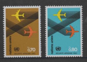SCOTT#  77-78   singles     MNH   UN  GENEVA   1978