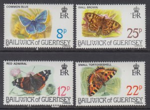 Guernsey 218-221 Butterflies MNH VF