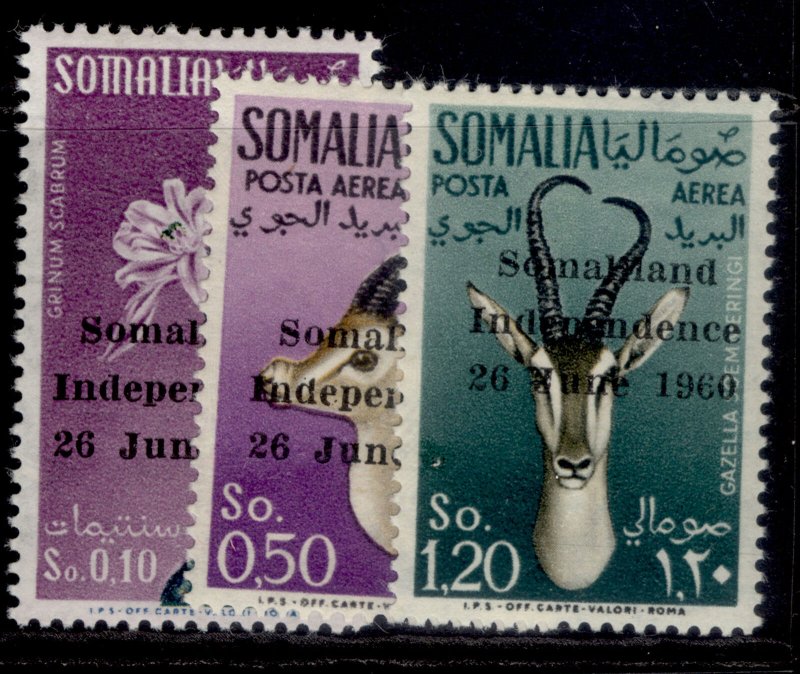 SOMALIA QEII SG353-355, complete set, NH MINT. Cat £140.