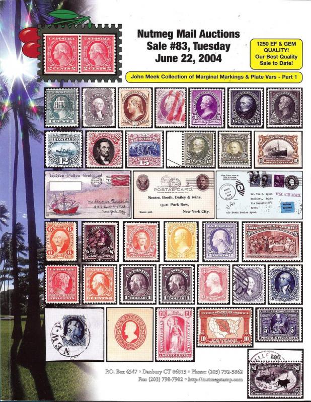 Nutmeg Stamp Sales - John Meek Collection of Marginal Mar...