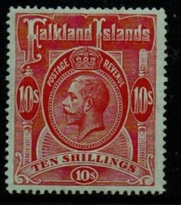 FALKLAND ISLANDS SG58 1914 10/- RED/GREEN LIGHTLY MTD MINT