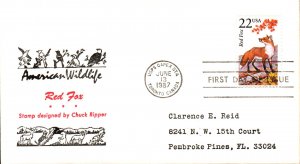 #2335 Red Fox Reid FDC