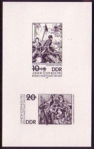 GDR Junior Sozphilex 1983 MS Blackprint imperf SG#E2529-30 MI#2812-2813