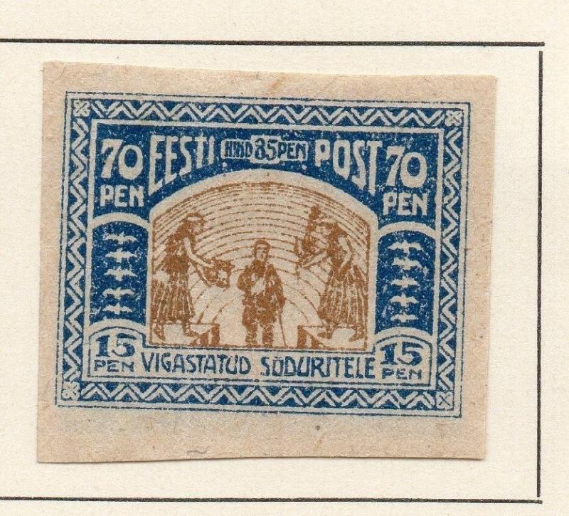 Estonia 1920 Early Issue Fine Mint Hinged 70p. 013073