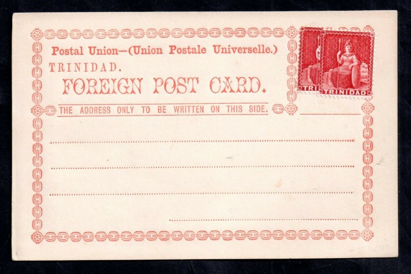 Trinidad 1879 UPU Postal Stationery with Bisect to Make Up Postal Rate WS20957