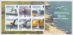 Alderney # 185-190 & 190a, Migratory Birds, NH, 1/2 Cat.