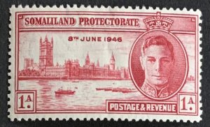 SOMALILAND PROTECTORATE 1946 VICTORY 1anna PERF 13.5 SG117a MOUNTED MINT