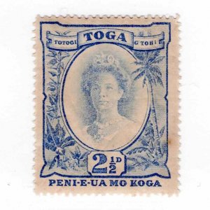 Tonga 1934 Sc 58 Single Stamp MLH OG Toga Queen Salote Turtle Watermark