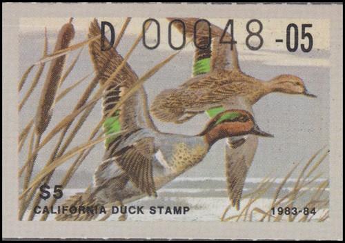 1983 California State Duck Stamp Mint Never Hinged VF
